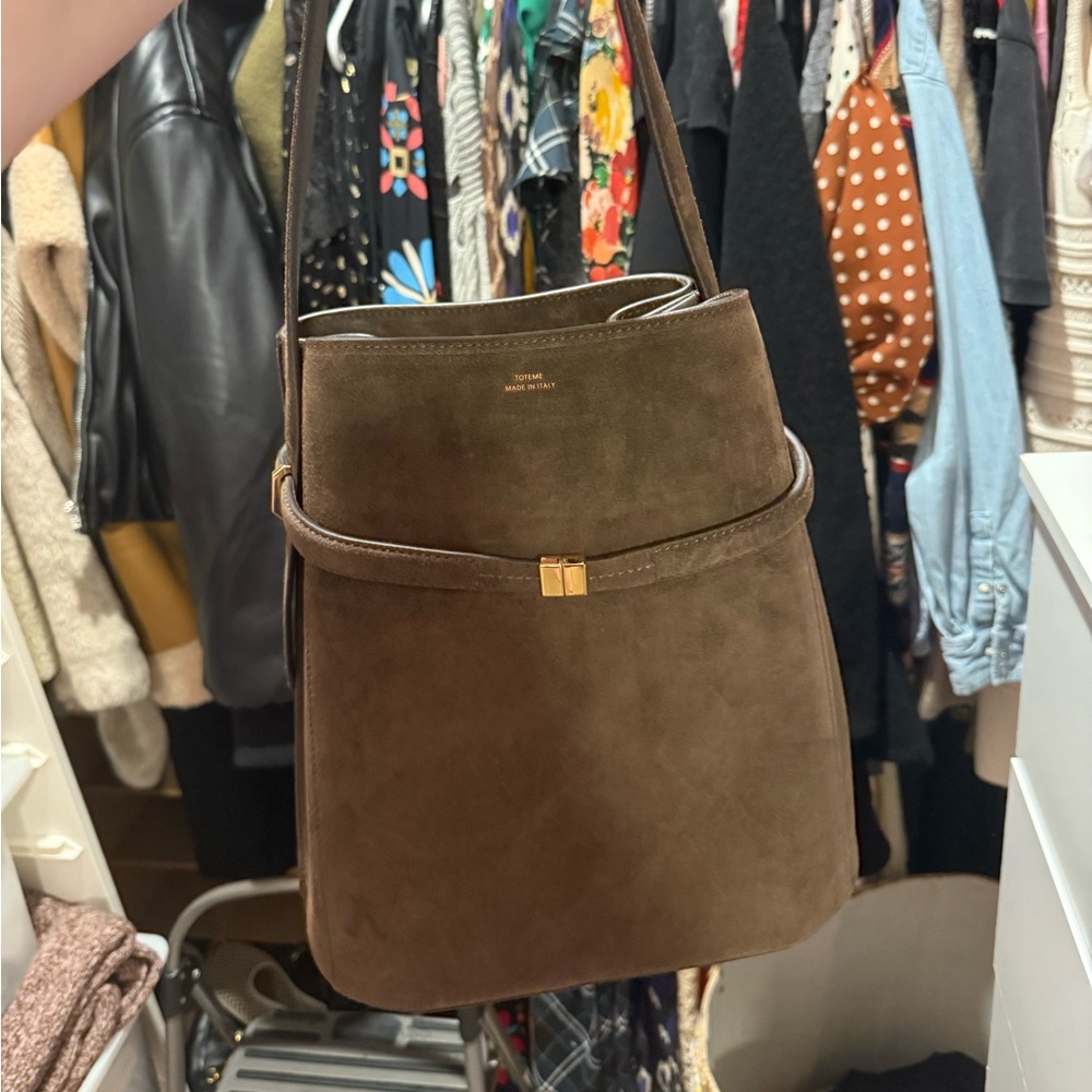 Toteme Brown Suede Shoulder Bag